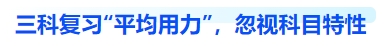 中級(jí)會(huì)計(jì)三科復(fù)習(xí)“平均用力”，忽視科目特性