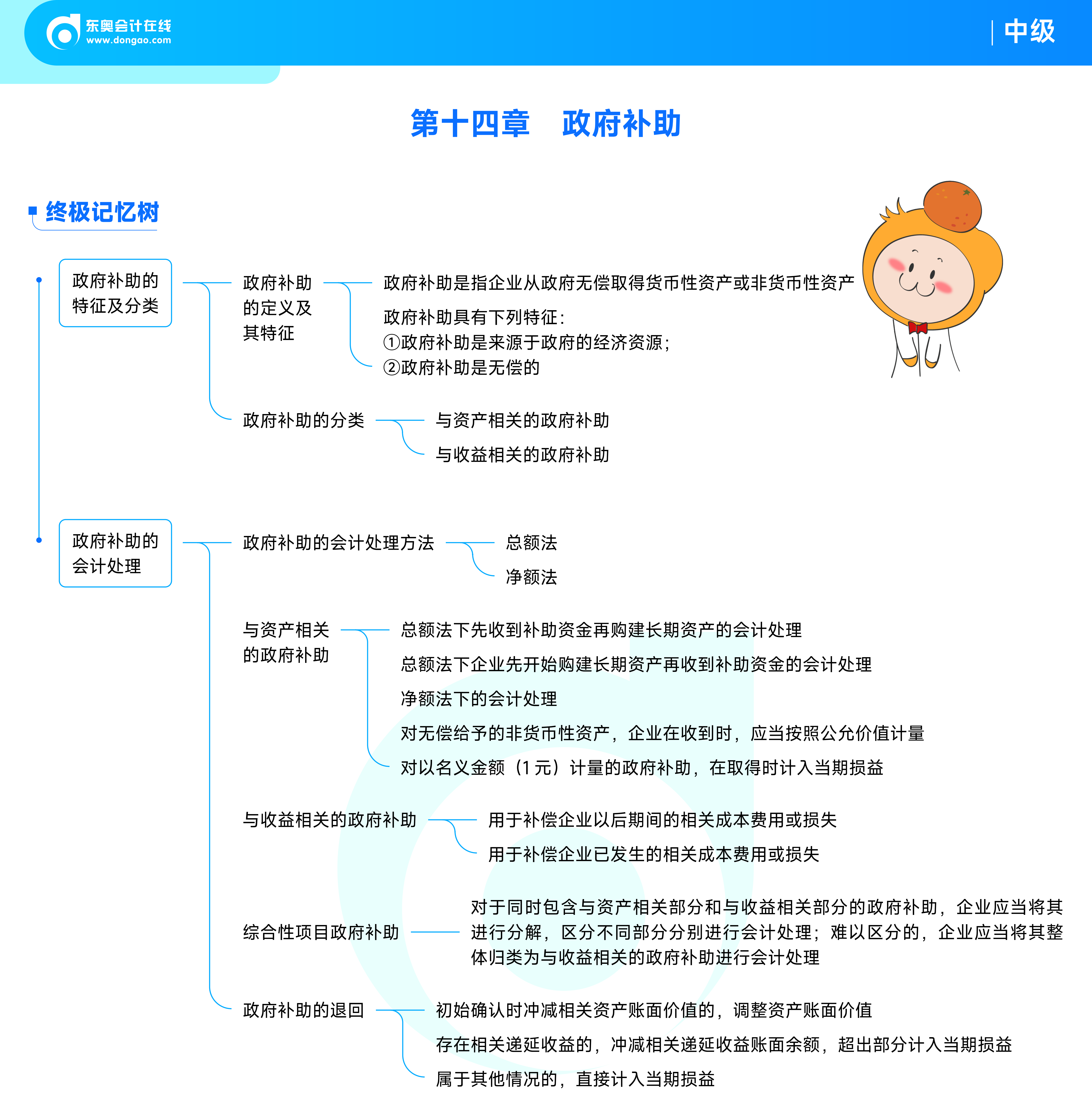《中級會計實務(wù)》思維導(dǎo)圖14政府補(bǔ)助