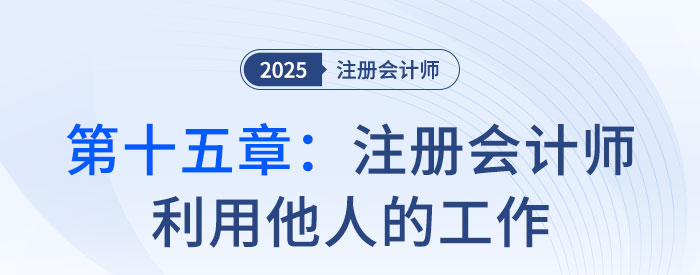 第十五章注冊會計師利用他人的工作_2025年注會審計習(xí)題隨章演練