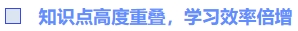 知識點高度重疊，學習效率倍增
