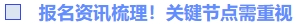 報名資訊梳理！關(guān)鍵節(jié)點需重視