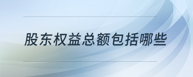 股東權益總額包括哪些
