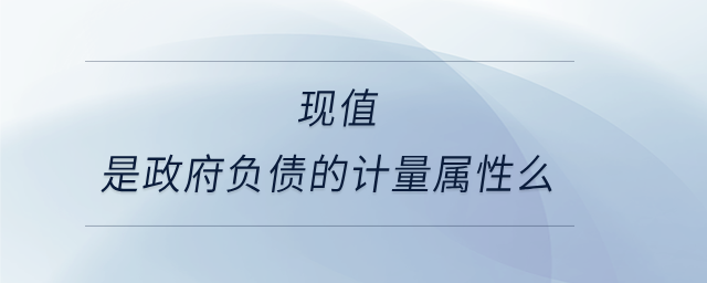 現(xiàn)值是政府負債的計量屬性么