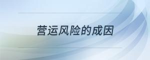 營(yíng)運(yùn)風(fēng)險(xiǎn)的成因