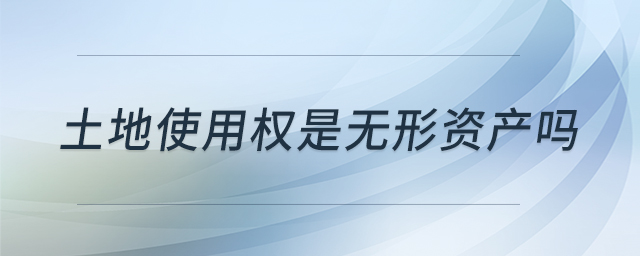 土地使用權是無形資產嗎