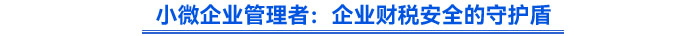小微企業(yè)管理者：企業(yè)財(cái)稅安全的守護(hù)盾