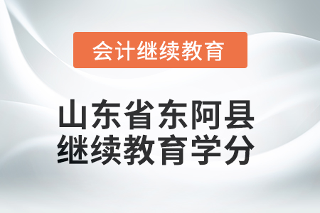 2025年山東省東阿縣會(huì)計(jì)繼續(xù)教育學(xué)分要求