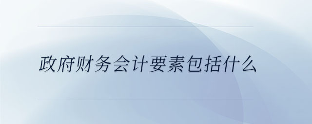 政府財(cái)務(wù)會(huì)計(jì)要素包括什么
