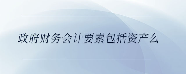 政府財務會計要素包括資產么