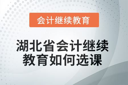 2025年湖北省會(huì)計(jì)人員繼續(xù)教育如何選課？