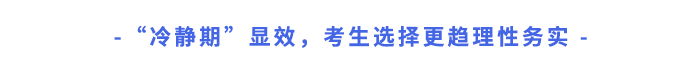 報名“冷靜期”顯效，考生選擇更趨理性務實