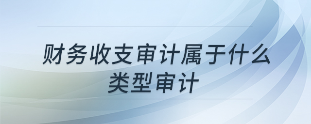財(cái)務(wù)收支審計(jì)屬于什么類型審計(jì)