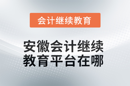 2025年安徽會(huì)計(jì)繼續(xù)教育平臺(tái)在哪？