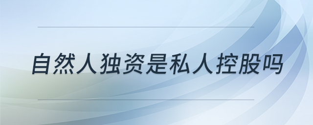 自然人獨資是私人控股嗎