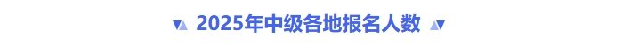 2025年中級會計報名人數(shù)匯總
