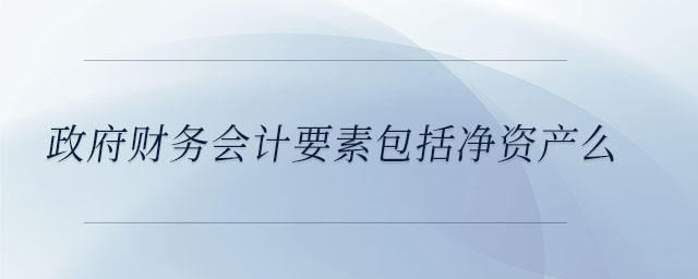 政府財(cái)務(wù)會(huì)計(jì)要素包括凈資產(chǎn)么