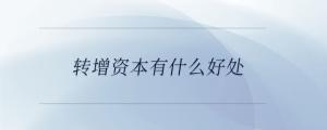 轉(zhuǎn)增資本有什么好處