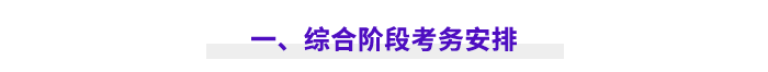 一、綜合階段考務(wù)安排