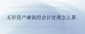 無(wú)形資產(chǎn)攤銷的會(huì)計(jì)處理怎么算