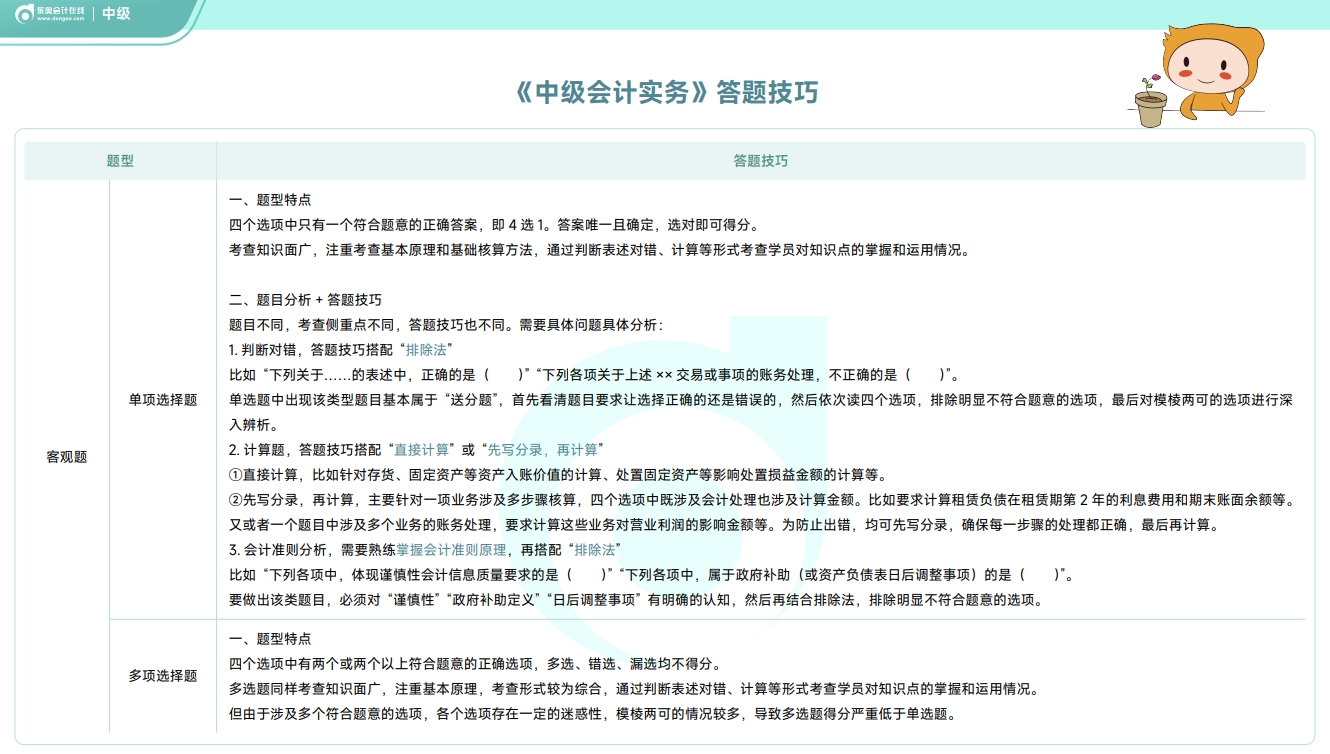 答題技巧