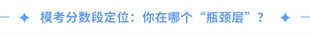 模考分數(shù)段定位：你在哪個“瓶頸層”？
