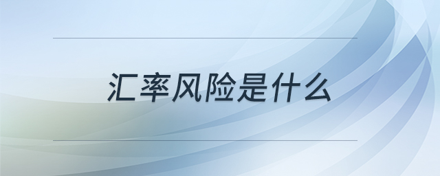 匯率風(fēng)險是什么