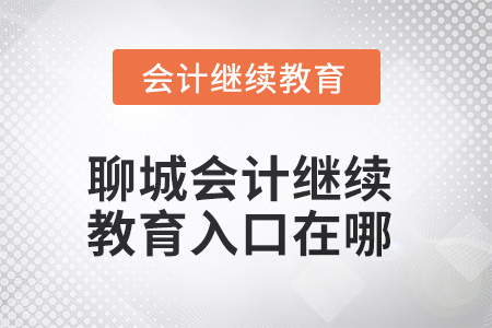 聊城2025年會(huì)計(jì)繼續(xù)教育入口在哪？