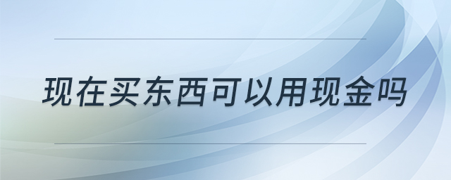 現(xiàn)在買東西可以用現(xiàn)金嗎