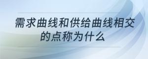 需求曲線和供給曲線相交的點(diǎn)稱為什么