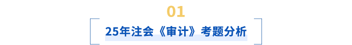 25年注會《審計(jì)》考題分析