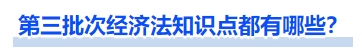 第三批次經濟法知識點都有哪些？