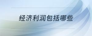 經(jīng)濟(jì)利潤(rùn)包括哪些