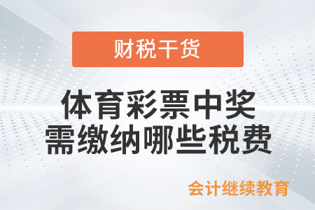 體育彩票中獎，需繳納哪些稅費？