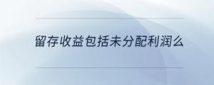 留存收益包括未分配利潤(rùn)么